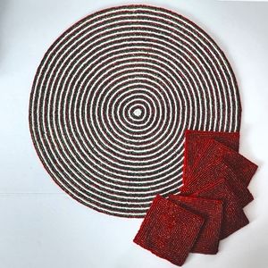 Gramercy Studio Beaded Placemat and 6 Coasters